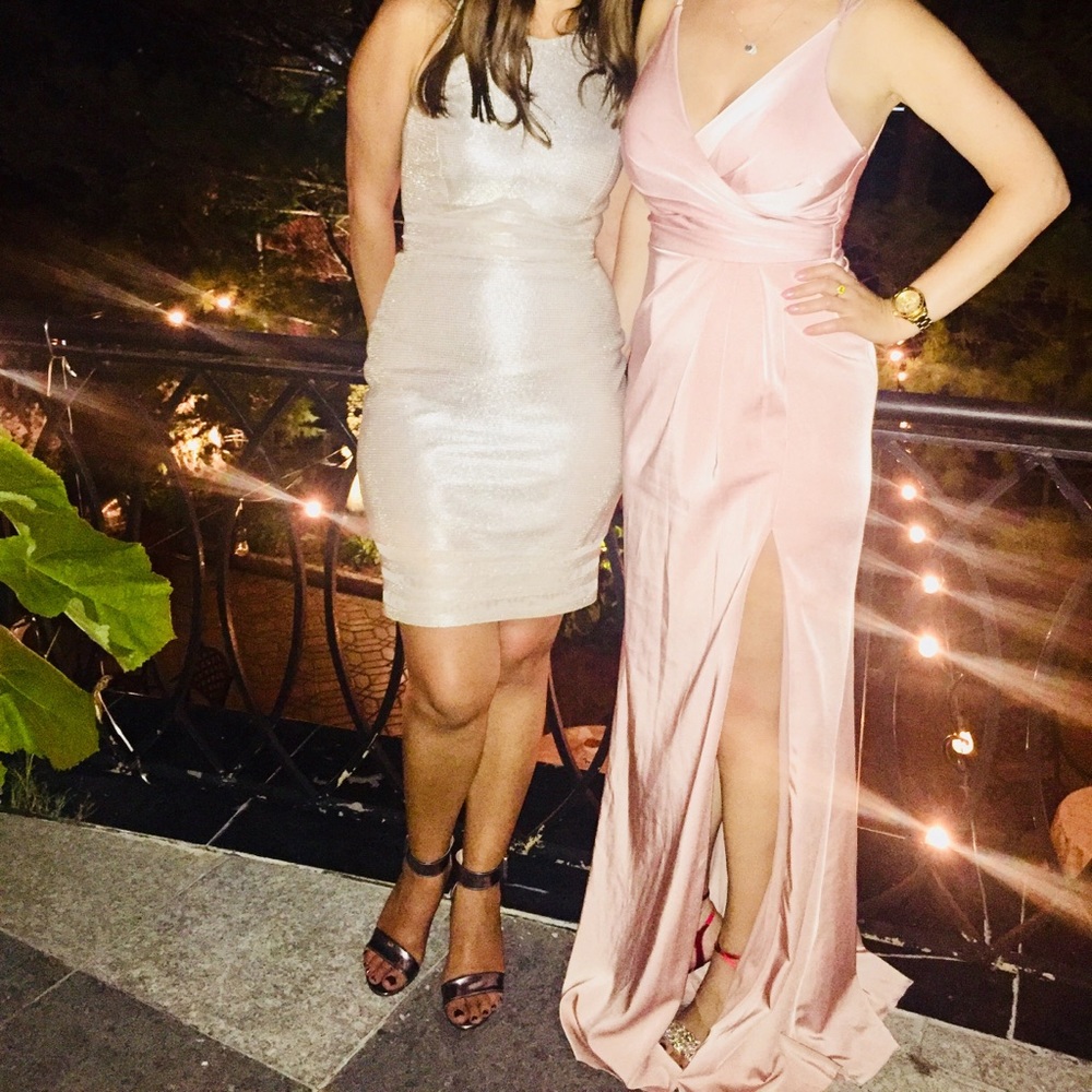 Couture pink Long dress; -size 4